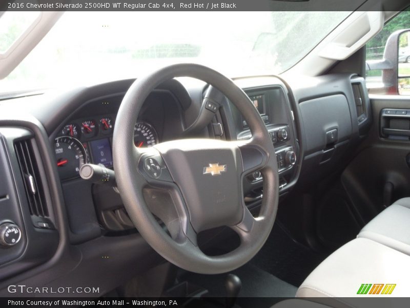 Red Hot / Jet Black 2016 Chevrolet Silverado 2500HD WT Regular Cab 4x4