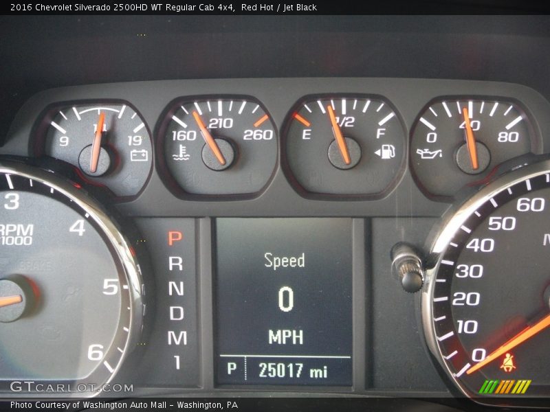 Red Hot / Jet Black 2016 Chevrolet Silverado 2500HD WT Regular Cab 4x4