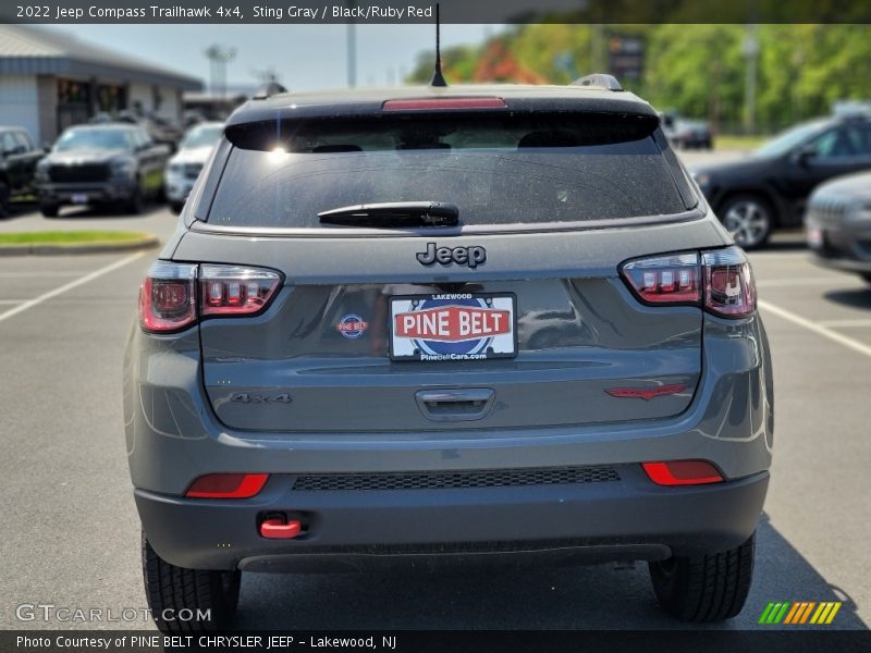 Sting Gray / Black/Ruby Red 2022 Jeep Compass Trailhawk 4x4