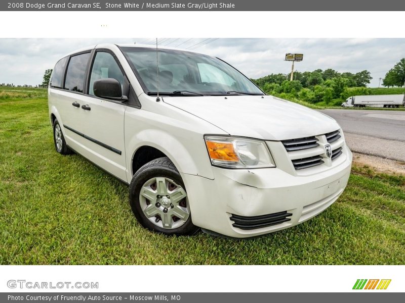 Stone White / Medium Slate Gray/Light Shale 2008 Dodge Grand Caravan SE