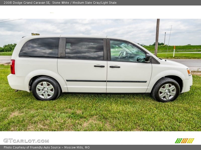 Stone White / Medium Slate Gray/Light Shale 2008 Dodge Grand Caravan SE
