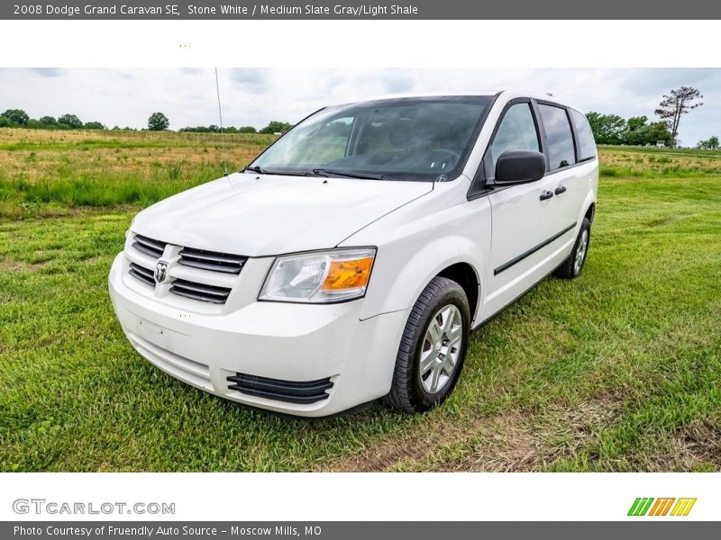 Stone White / Medium Slate Gray/Light Shale 2008 Dodge Grand Caravan SE