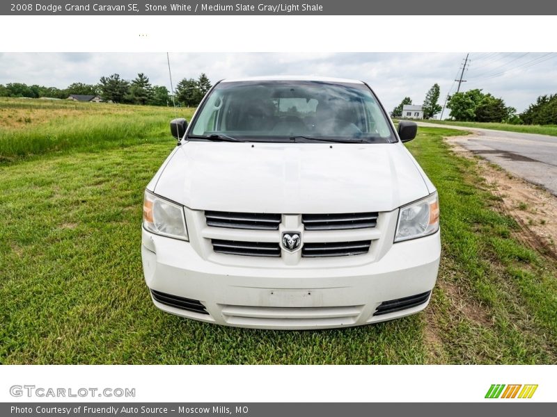 Stone White / Medium Slate Gray/Light Shale 2008 Dodge Grand Caravan SE