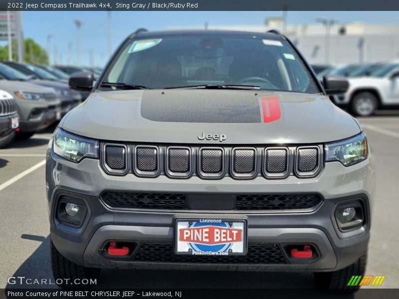 Sting Gray / Black/Ruby Red 2022 Jeep Compass Trailhawk 4x4