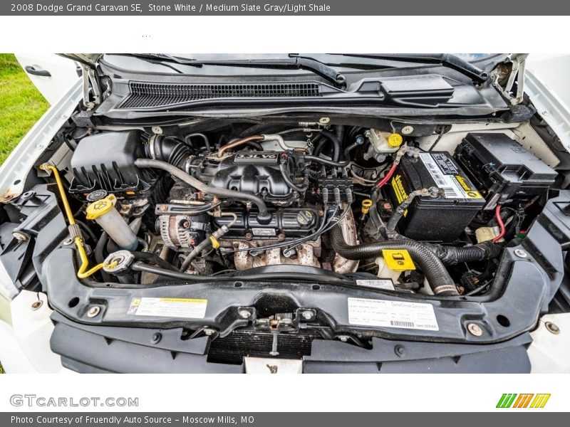 Stone White / Medium Slate Gray/Light Shale 2008 Dodge Grand Caravan SE