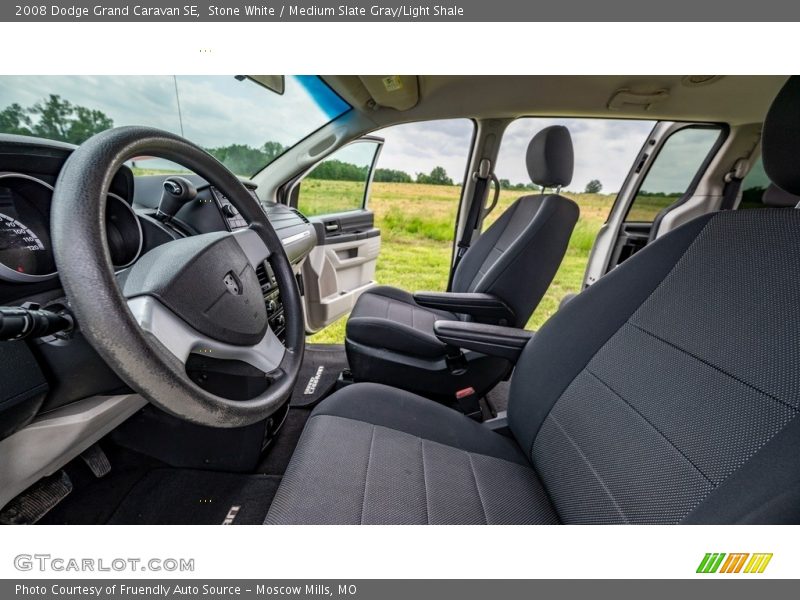 Stone White / Medium Slate Gray/Light Shale 2008 Dodge Grand Caravan SE