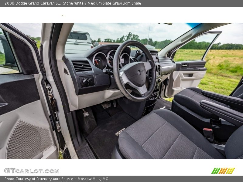 Stone White / Medium Slate Gray/Light Shale 2008 Dodge Grand Caravan SE