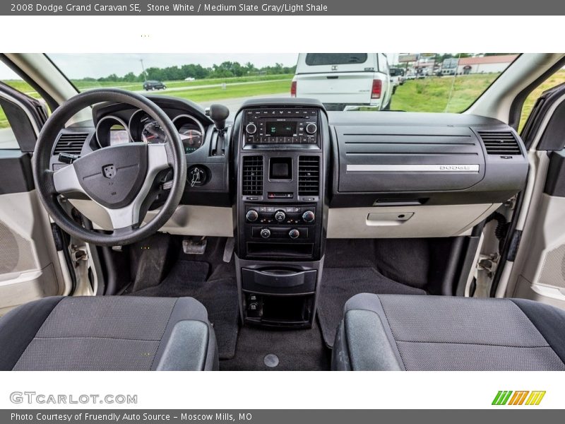 Stone White / Medium Slate Gray/Light Shale 2008 Dodge Grand Caravan SE