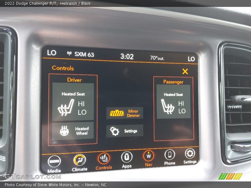 Controls of 2022 Challenger R/T