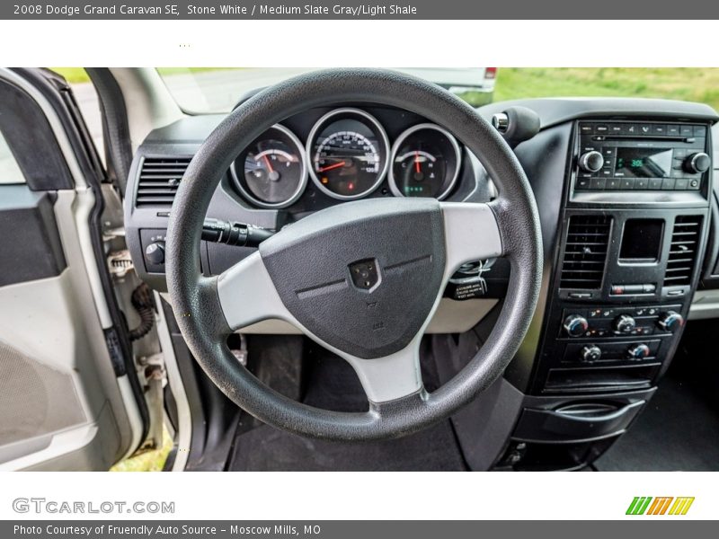 Stone White / Medium Slate Gray/Light Shale 2008 Dodge Grand Caravan SE