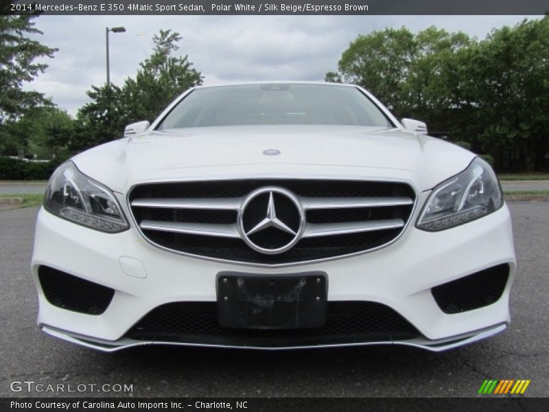 Polar White / Silk Beige/Espresso Brown 2014 Mercedes-Benz E 350 4Matic Sport Sedan