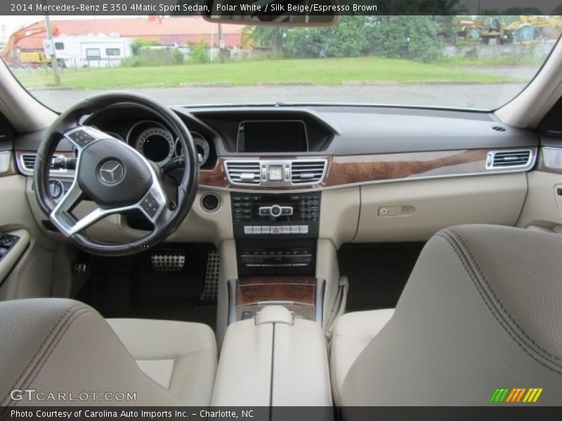 Polar White / Silk Beige/Espresso Brown 2014 Mercedes-Benz E 350 4Matic Sport Sedan