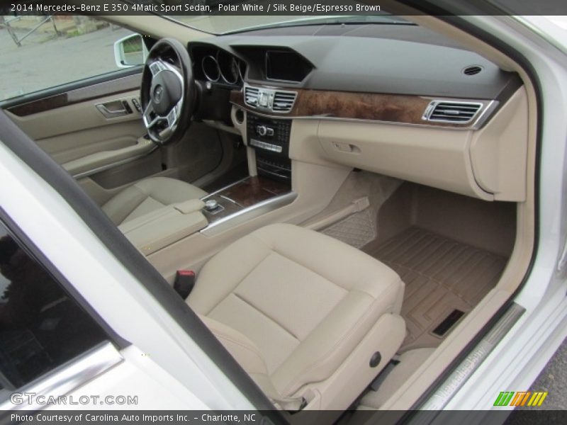 Polar White / Silk Beige/Espresso Brown 2014 Mercedes-Benz E 350 4Matic Sport Sedan
