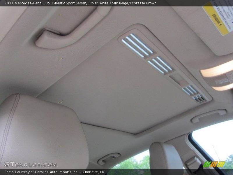 Polar White / Silk Beige/Espresso Brown 2014 Mercedes-Benz E 350 4Matic Sport Sedan