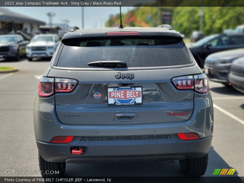 Sting Gray / Black/Ruby Red 2022 Jeep Compass Trailhawk 4x4
