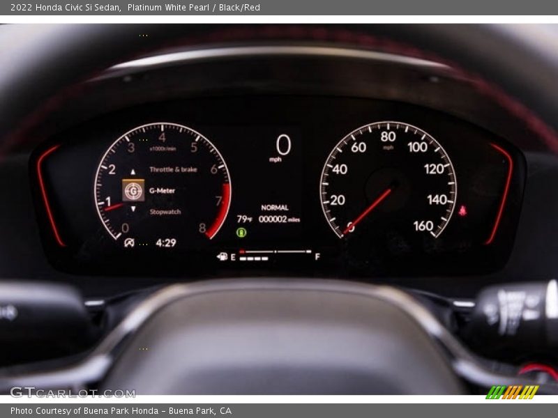  2022 Civic Si Sedan Si Sedan Gauges
