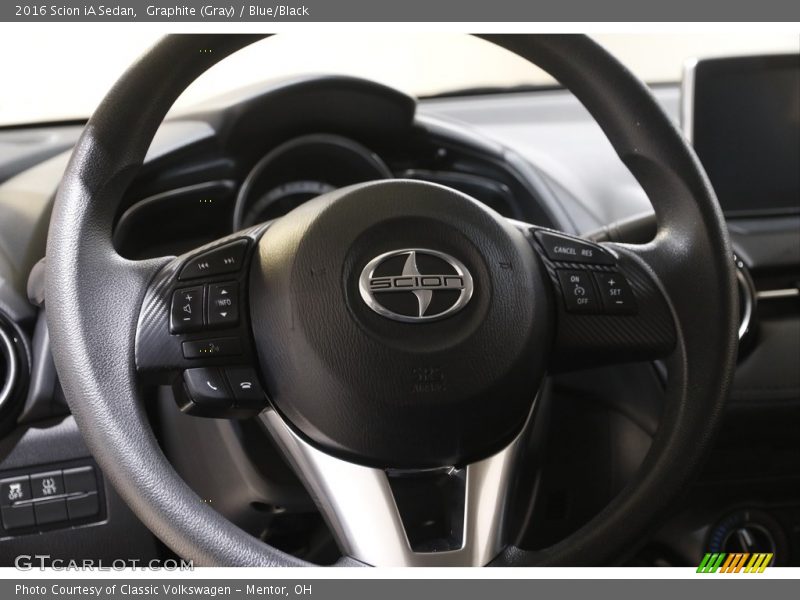 Graphite (Gray) / Blue/Black 2016 Scion iA Sedan