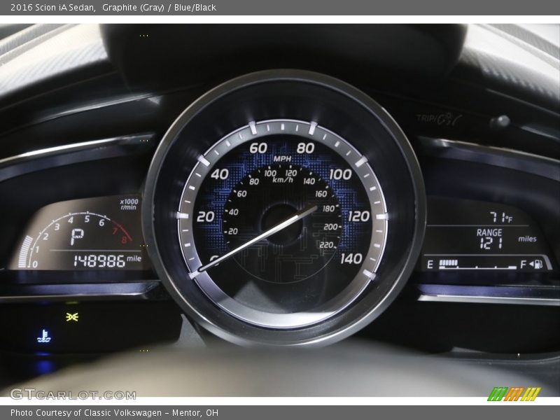 Graphite (Gray) / Blue/Black 2016 Scion iA Sedan