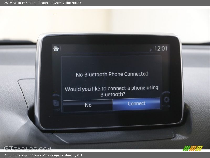 Graphite (Gray) / Blue/Black 2016 Scion iA Sedan