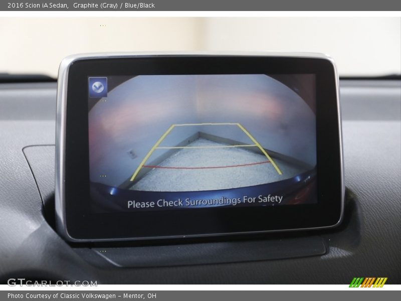 Graphite (Gray) / Blue/Black 2016 Scion iA Sedan