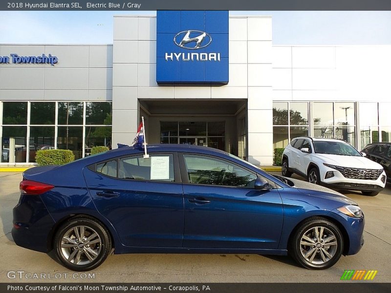 Electric Blue / Gray 2018 Hyundai Elantra SEL