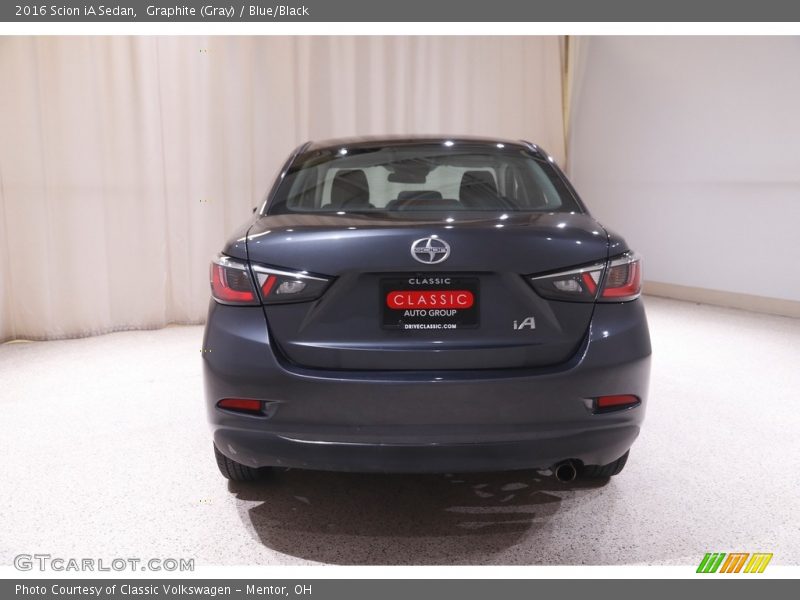 Graphite (Gray) / Blue/Black 2016 Scion iA Sedan