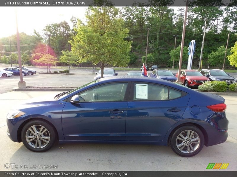 Electric Blue / Gray 2018 Hyundai Elantra SEL