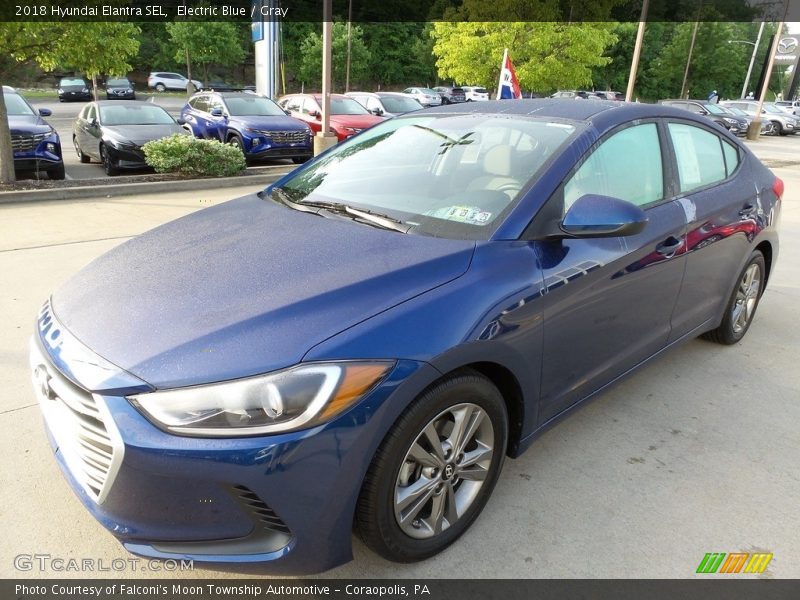 Electric Blue / Gray 2018 Hyundai Elantra SEL
