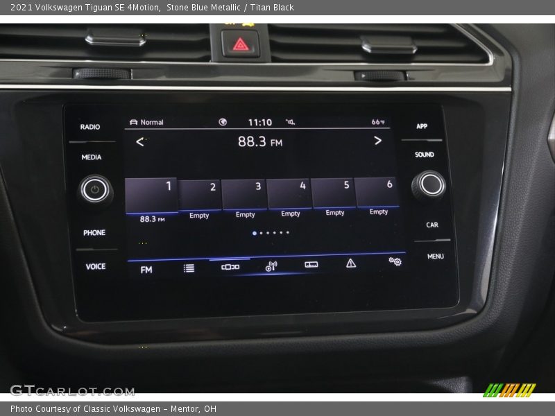 Stone Blue Metallic / Titan Black 2021 Volkswagen Tiguan SE 4Motion