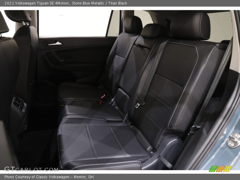 Stone Blue Metallic / Titan Black 2021 Volkswagen Tiguan SE 4Motion