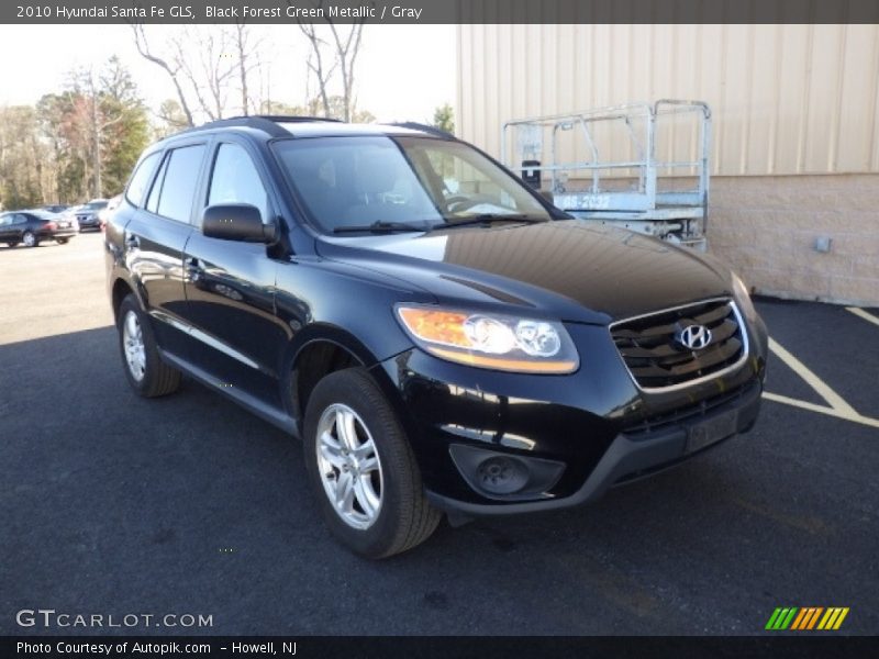 Black Forest Green Metallic / Gray 2010 Hyundai Santa Fe GLS