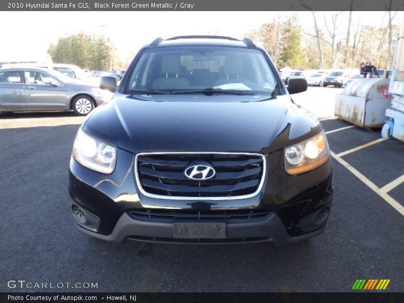 Black Forest Green Metallic / Gray 2010 Hyundai Santa Fe GLS
