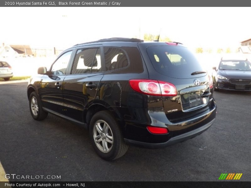 Black Forest Green Metallic / Gray 2010 Hyundai Santa Fe GLS