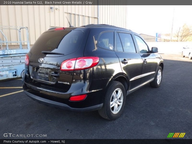 Black Forest Green Metallic / Gray 2010 Hyundai Santa Fe GLS