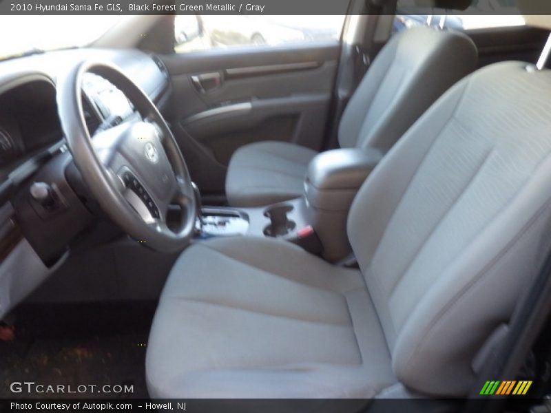 Black Forest Green Metallic / Gray 2010 Hyundai Santa Fe GLS