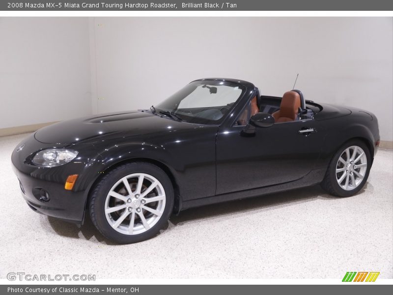 Brilliant Black / Tan 2008 Mazda MX-5 Miata Grand Touring Hardtop Roadster