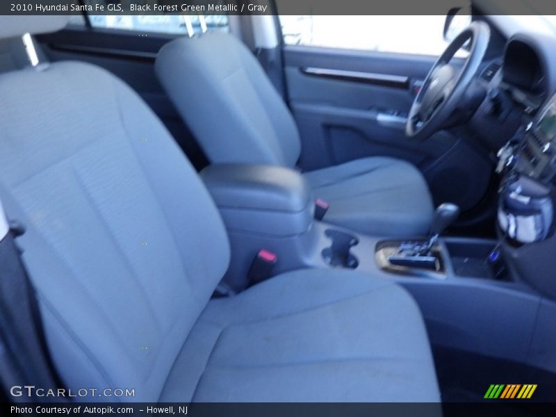 Black Forest Green Metallic / Gray 2010 Hyundai Santa Fe GLS