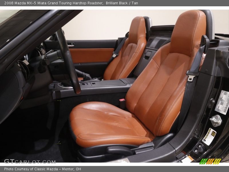 Brilliant Black / Tan 2008 Mazda MX-5 Miata Grand Touring Hardtop Roadster