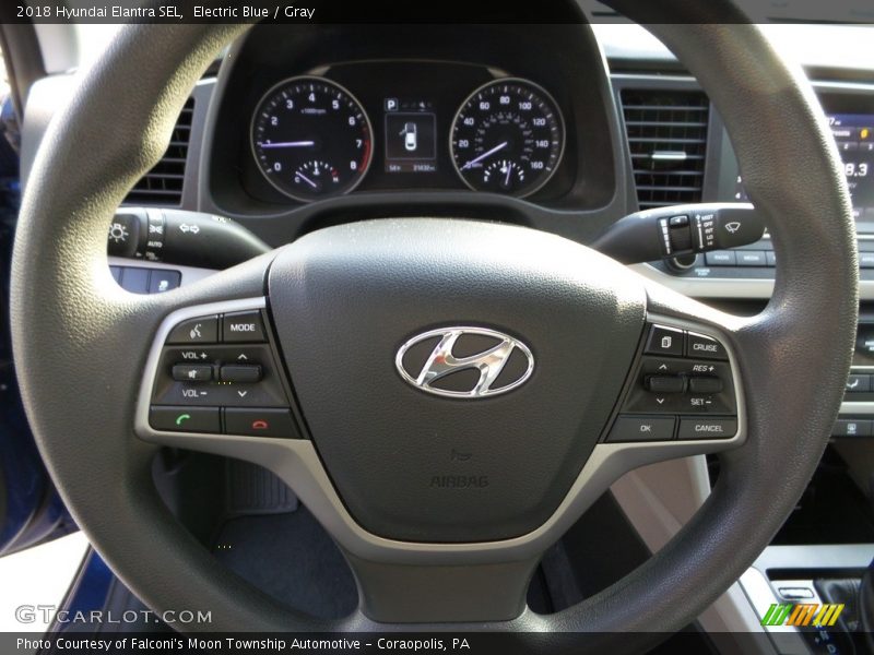 Electric Blue / Gray 2018 Hyundai Elantra SEL
