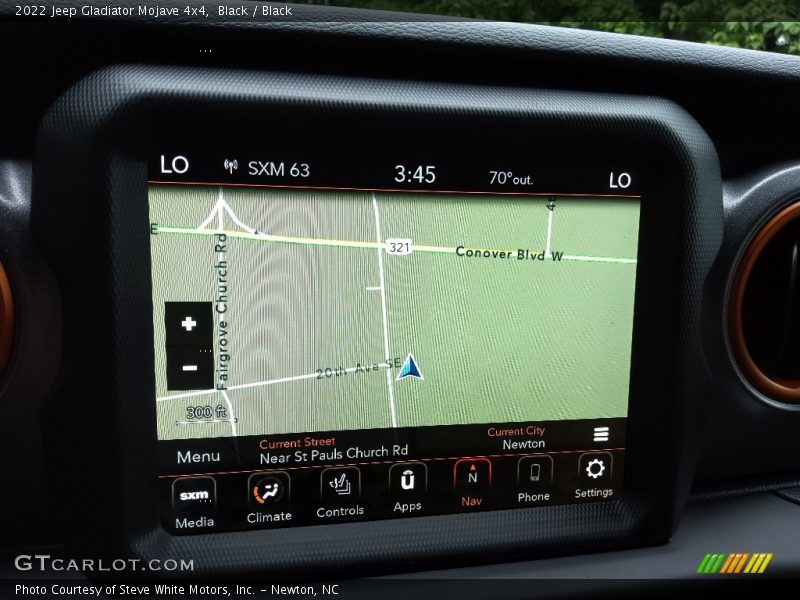 Navigation of 2022 Gladiator Mojave 4x4