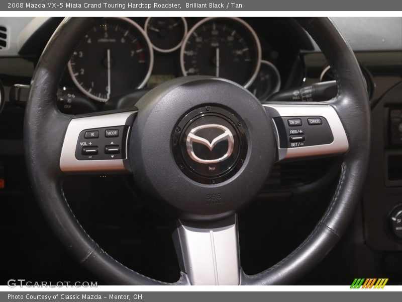 Brilliant Black / Tan 2008 Mazda MX-5 Miata Grand Touring Hardtop Roadster