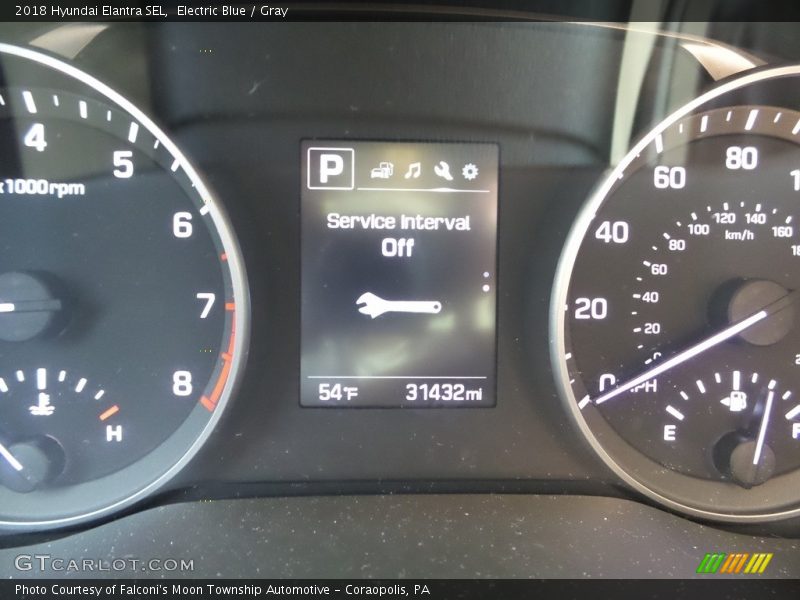 Electric Blue / Gray 2018 Hyundai Elantra SEL