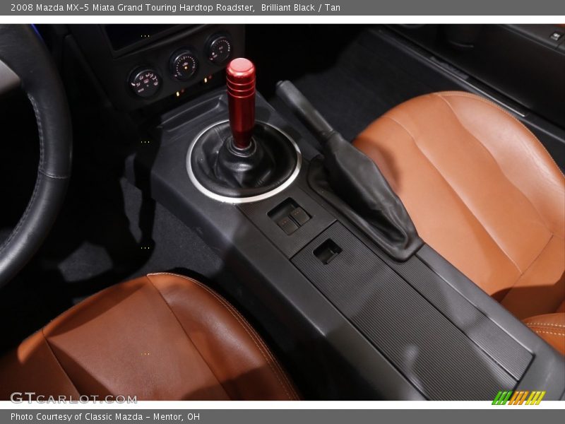 Brilliant Black / Tan 2008 Mazda MX-5 Miata Grand Touring Hardtop Roadster