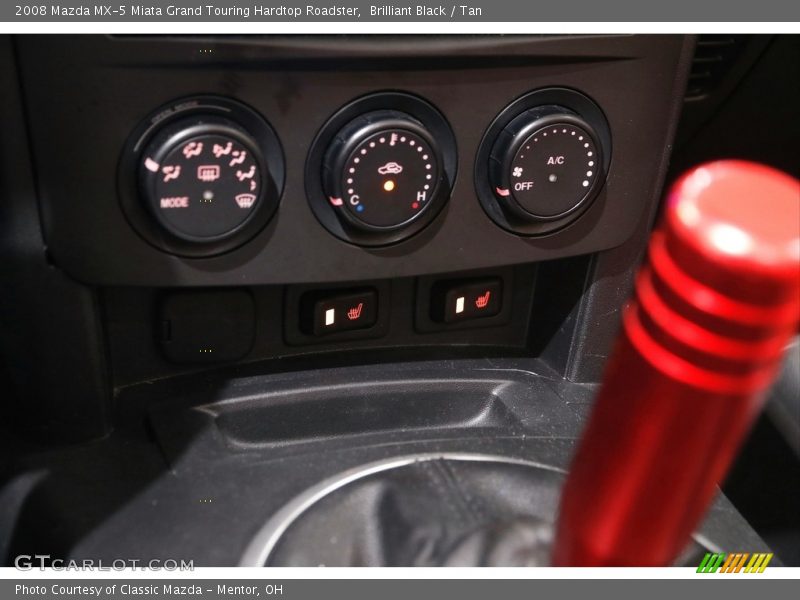Brilliant Black / Tan 2008 Mazda MX-5 Miata Grand Touring Hardtop Roadster