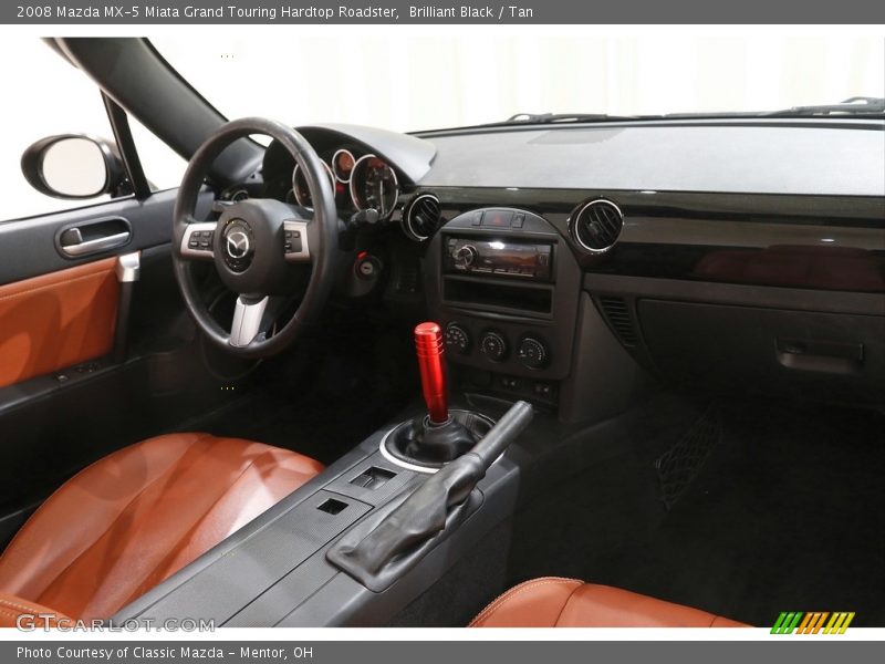 Brilliant Black / Tan 2008 Mazda MX-5 Miata Grand Touring Hardtop Roadster