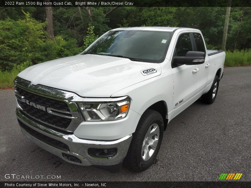 Bright White / Black/Diesel Gray 2022 Ram 1500 Big Horn Quad Cab