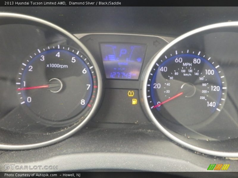Diamond Silver / Black/Saddle 2013 Hyundai Tucson Limited AWD