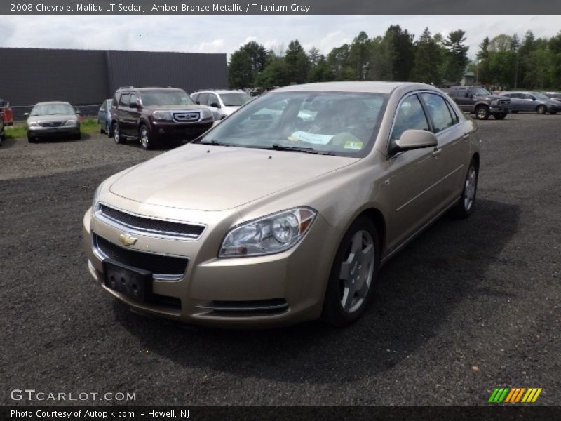 Amber Bronze Metallic / Titanium Gray 2008 Chevrolet Malibu LT Sedan