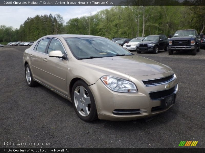 Amber Bronze Metallic / Titanium Gray 2008 Chevrolet Malibu LT Sedan