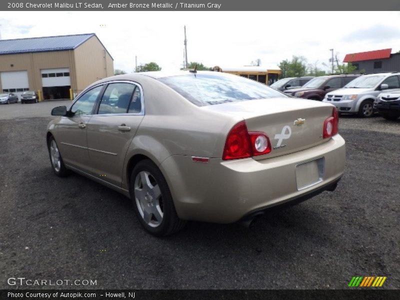 Amber Bronze Metallic / Titanium Gray 2008 Chevrolet Malibu LT Sedan
